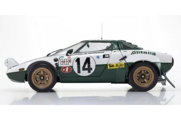 KYOSHO 1:18 - Lancia Stratos Alitalia Rallye Montecarlo 1975 WINNER Munari