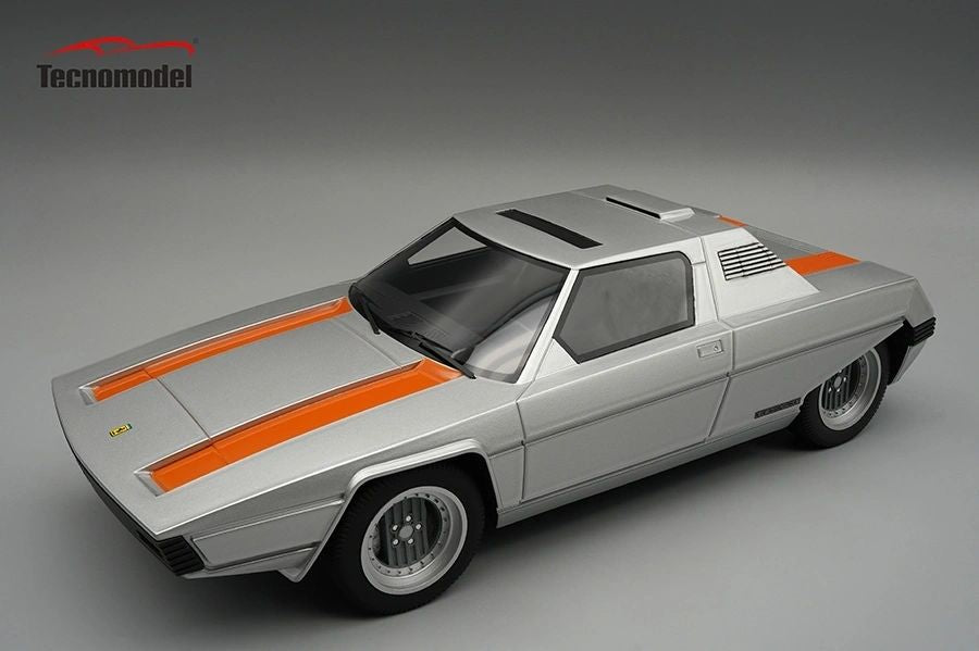 TECNOMODEL - 1:18 Ferrari 308 GT Bertone Rainbow 1976 metallic silver-orange stripe