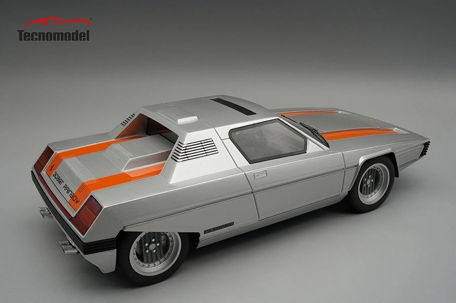 TECNOMODEL - 1:18 Ferrari 308 GT Bertone Rainbow 1976 metallic silver-orange stripe