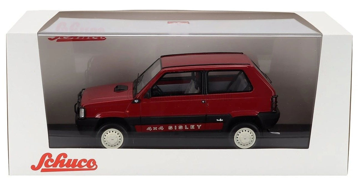 SCHUCO resin - 1:18 - FIAT PANDA 4X4 SISLEY 1989 Rosso