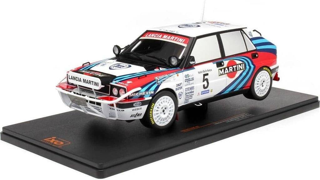 IXO 1:18 - Lancia Delta Integrale HF 16V Martini #5 Kankkunen/Piironen Rally Safari 1990