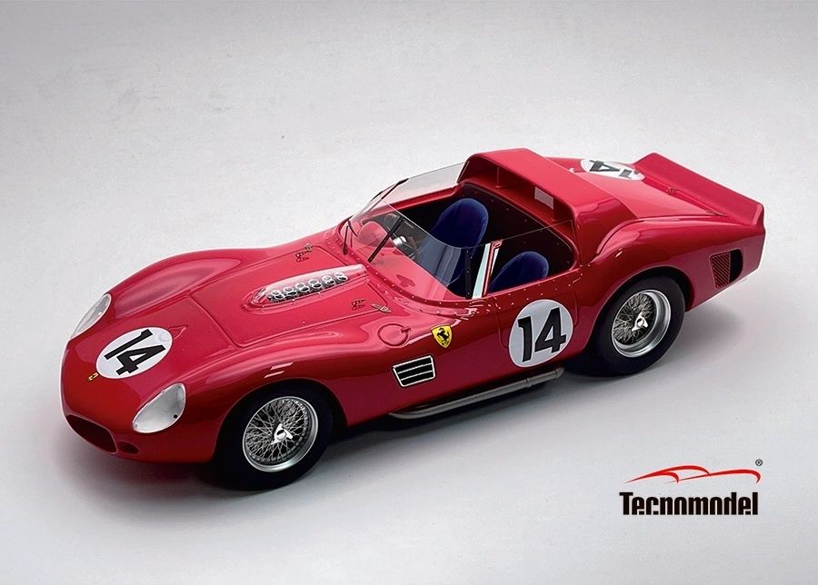 TECNOMODEL - 1:18 Ferrari 330 TRI Test Le Mans 24h 1962 car #14, 3rd Place w/case