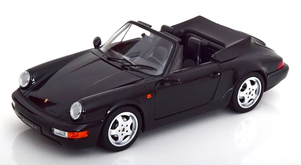 NOREV 1:18 - Porsche 911 (964) Carrera 4 Cabrio 1990 - black met.