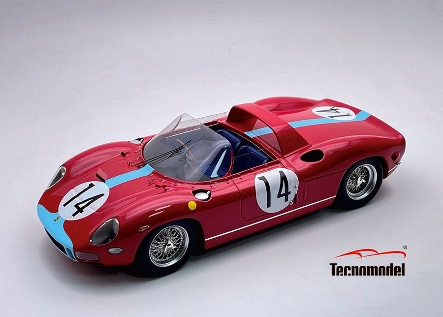 TECNOMODEL - 1:18 Ferrari Ferrari 330P Le Mans 24h 1964 car #14 Maranello Concessionaires 2nd G. Hill - J. Bonnier