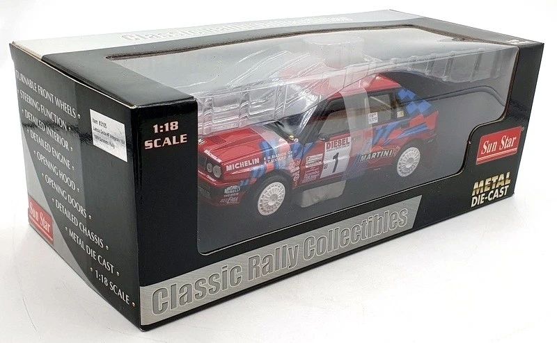 SUNSTAR 1:18 - 3105 - Lancia Delta HF Integrale 16V Martini red 1989 Rally Sanremo Biasion-Siviero