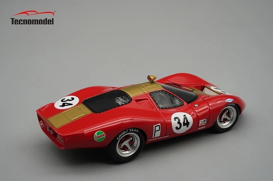 **PRE-ORDER** TECNOMODEL 1:43 - Ford P68 Brands hatch 1968 Driver B. Mclaren / Mike Spence / D. Hulme Car # 34