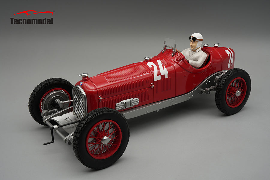TECNOMODEL - 1:18 Alfa Romeo P3 Tipo B Monza GP Tazio Nuvolari #24 1932 w/pilot