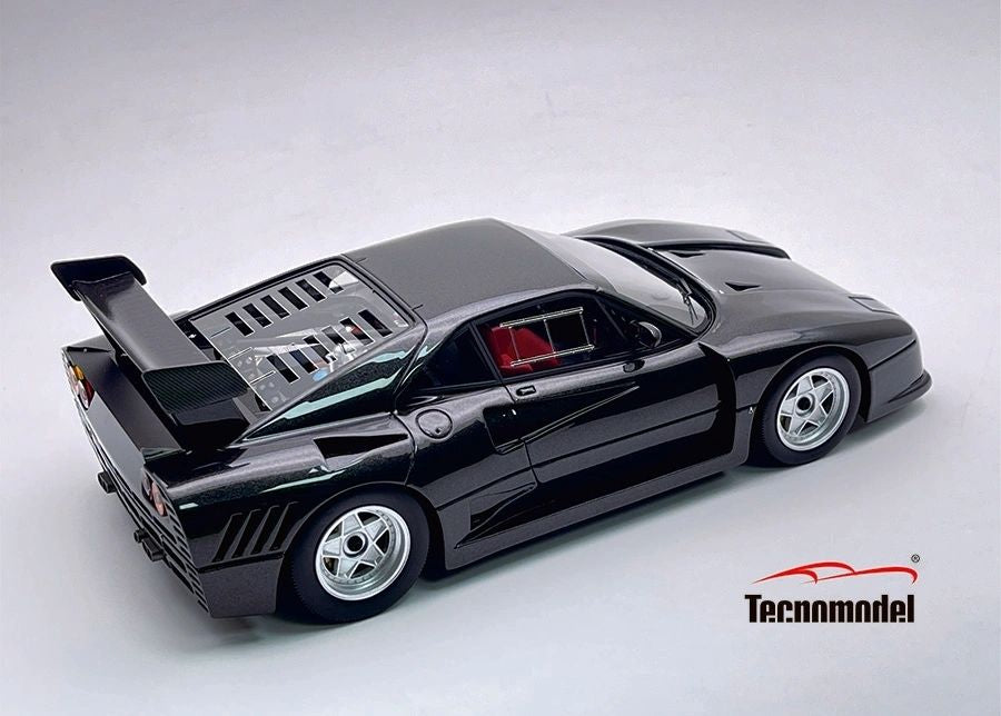 **PRE-ORDER** TECNOMODEL - 1:18 Ferrari 288 GTO Evoluzione 1985 Metallic Black Silver Wheels