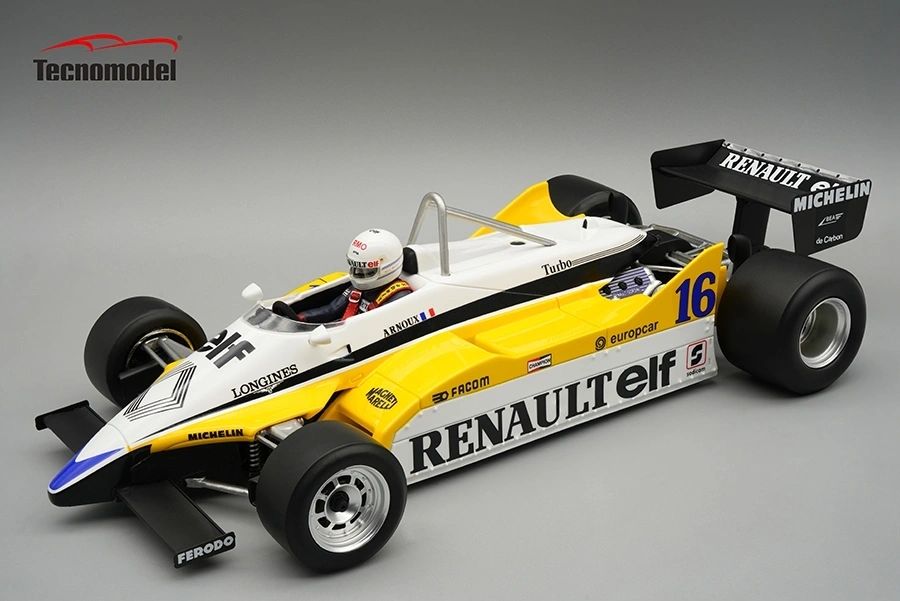 TECNOMODEL - 1:18 Renault RE30B Winner GP France 1982 René Arnoux w/pilot