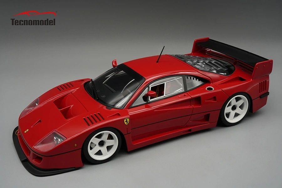 TECNOMODEL - 1:18 Ferrari F40 LM 1996 Rosso Corsa + white rims w/showcase