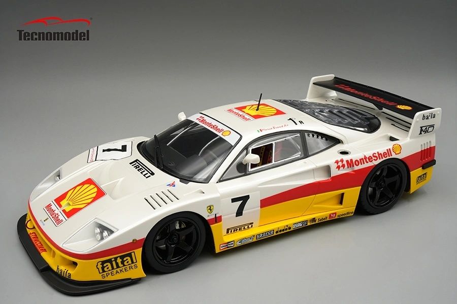 TECNOMODEL - 1:18 Ferrari F40 LM 1996 Monteshell GT Italia render version w/showcase