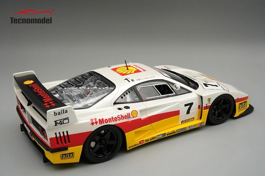 TECNOMODEL - 1:18 Ferrari F40 LM 1996 Monteshell GT Italia render version w/showcase