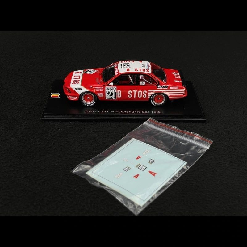 SPARK 1:43 - BMW 635 Csi n.21 Winner 24H Spa 1983 T. Tassin / A. Hahne / H. Heyer