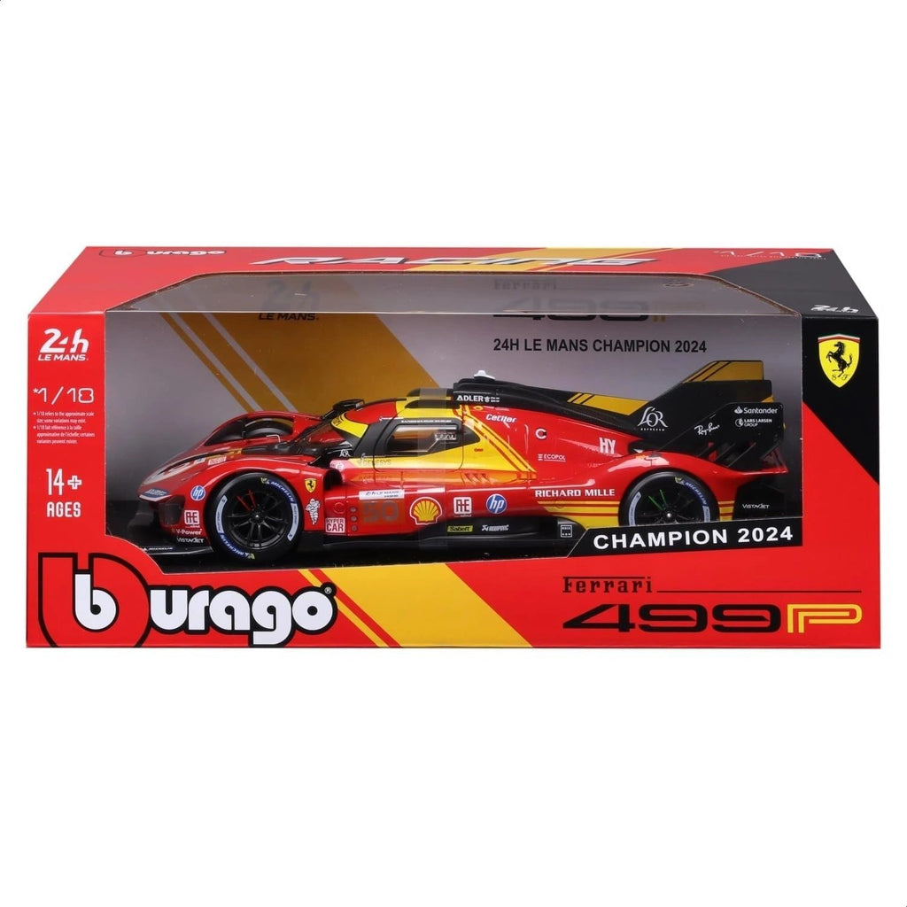 BURAGO 1:18 - Ferrari 499P AF Corse WINNER Le Mans 2024 #50 Fuoco-Molina-Nielsen