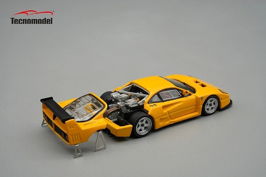 TECNOMODEL 1:64 - Ferrari F40 LM giallo Modena engine opening