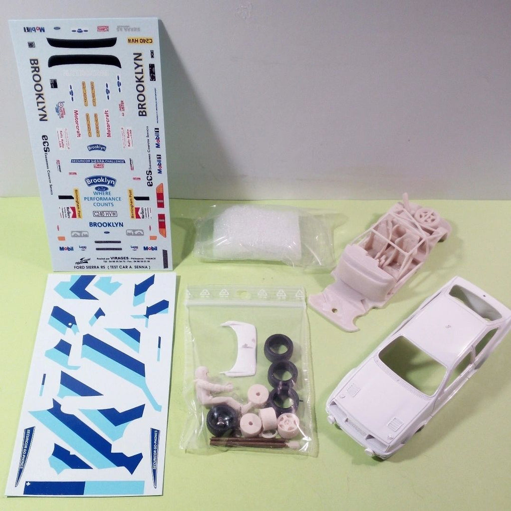 JPS 1:43 - Ford Sierra Cosworth BROOKLIN Rally test '85 #1 Ayrton Senna Resin Kit Pre-painted Resin