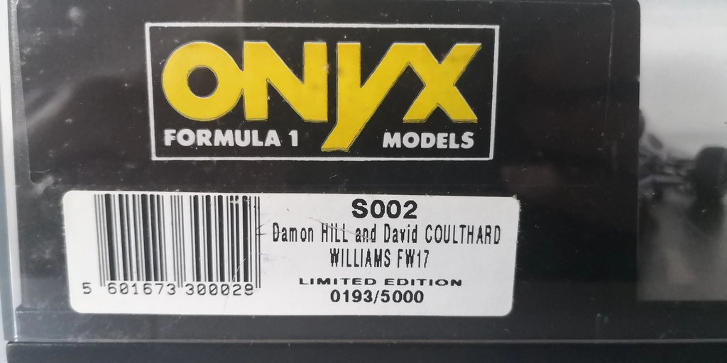 ONYX 1:43 - S002 Williams FW17 - Damon Hill & David Coulthard GP Portugal special edition set