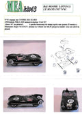 MeaKit 43 1:43 - Lotus Ty.11 WORK TEAM Le Mans '57 #41 Resin kit to build