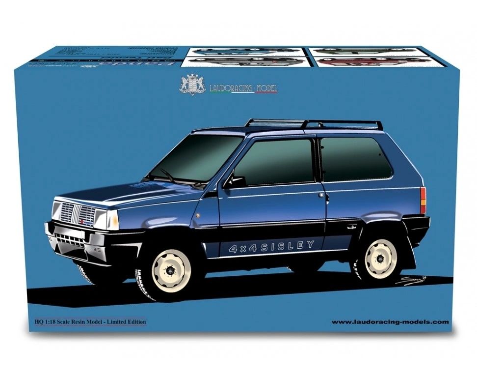 LAUDORACING - 1:18 - FIAT PANDA 4X4 SISLEY 2* serie 1989 Rosso met.
