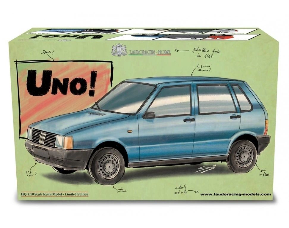 LAUDORACING - 1:18 Fiat Uno 55S 5p 1983 Bianco - LM182D
