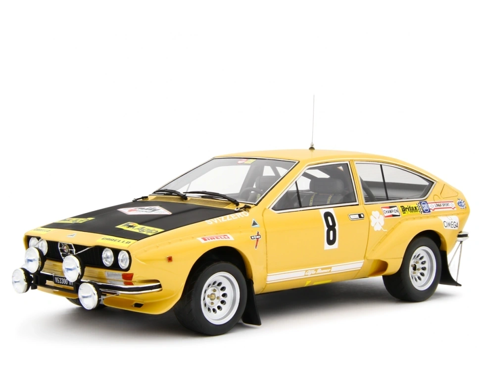 LAUDORACING 1:18 - Alfa Romeo Alfetta Gr.2 Autodelta Rally 4 Regioni 1975 Svizzero-Masetto