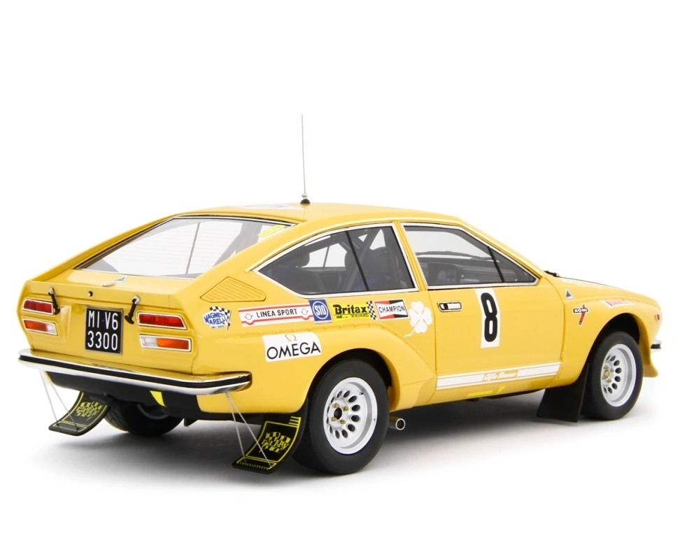 LAUDORACING 1:18 - Alfa Romeo Alfetta Gr.2 Autodelta Rally 4 Regioni 1975 Svizzero-Masetto
