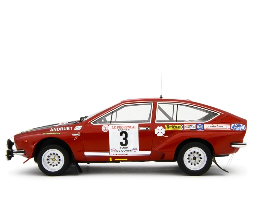 LAUDORACING 1:18 - Alfa Romeo Alfetta Gr.2 Autodelta Tour de Corse 1975 Andruet - Jouanny