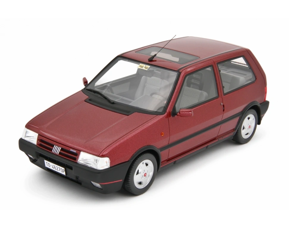 LAUDORACING - 1:18 Fiat Uno Turbo 1.4 i.e.1990 Rosso Shiraz - LM200F
