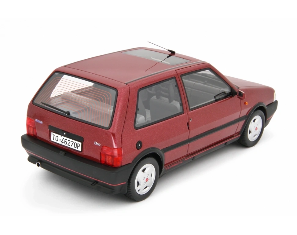 LAUDORACING - 1:18 Fiat Uno Turbo 1.4 i.e.1990 Rosso Shiraz - LM200F
