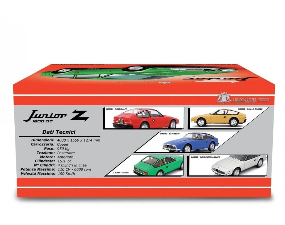 LAUDORACING 1:18 - Alfa Romeo Giulia GT Junior Zagato 1.6 Rosso