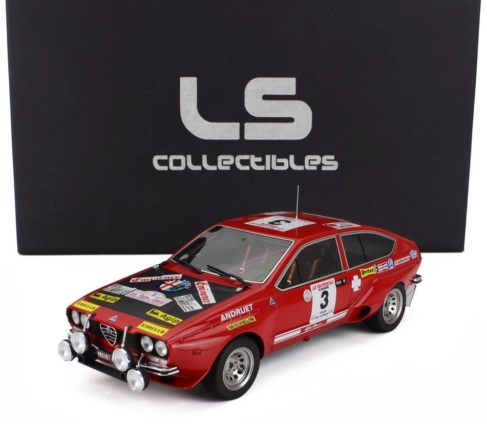 LS COLLECTIBLES 1:18 - ALFA ROMEO - ALFETTA GTV 3rd TOUR de CORSE 1975 ANDRUET-JOUANNY