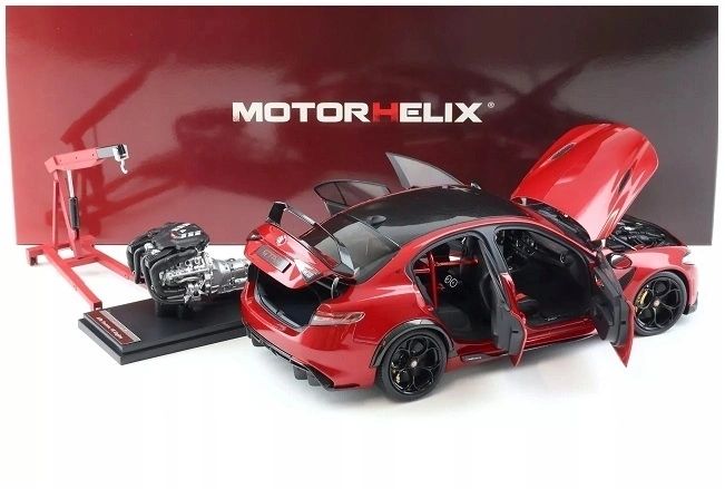 MOTORHELIX 1:18 - Alfa Romeo Giulia GTAm 2021 Rosso GTA w/Engine