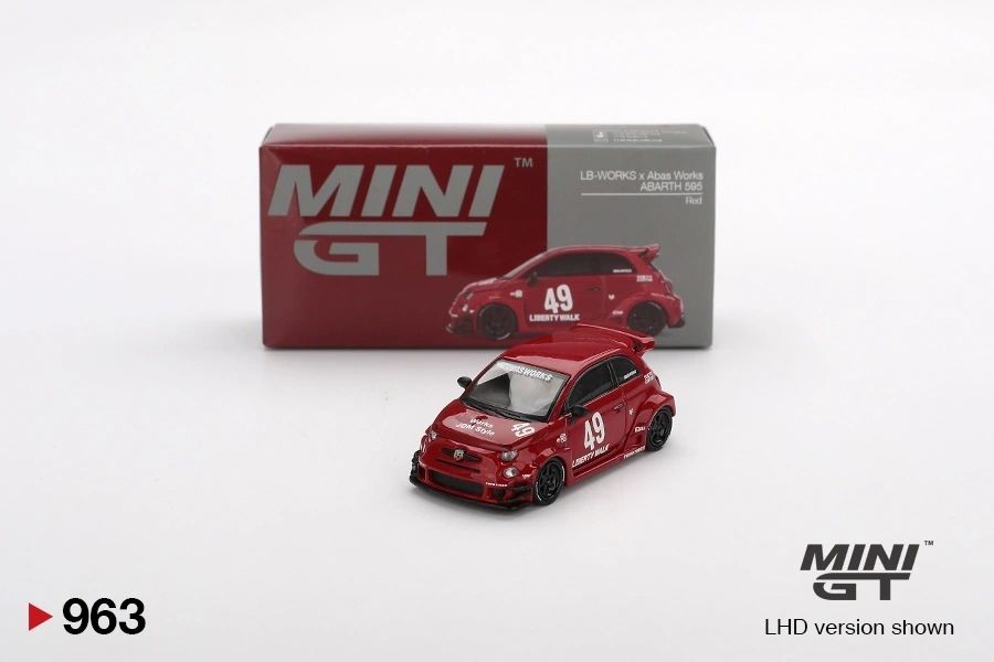 MINI GT 1/64 - FIAT 595 Abarth LB Works Abas Works 2024 Red
