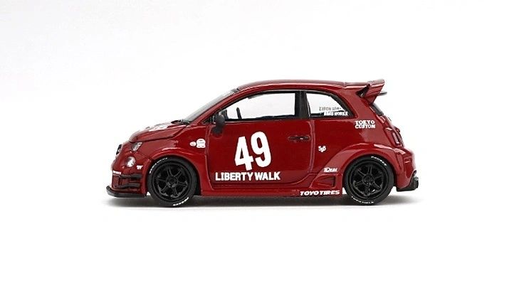 MINI GT 1/64 - FIAT 595 Abarth LB Works Abas Works 2024 Red