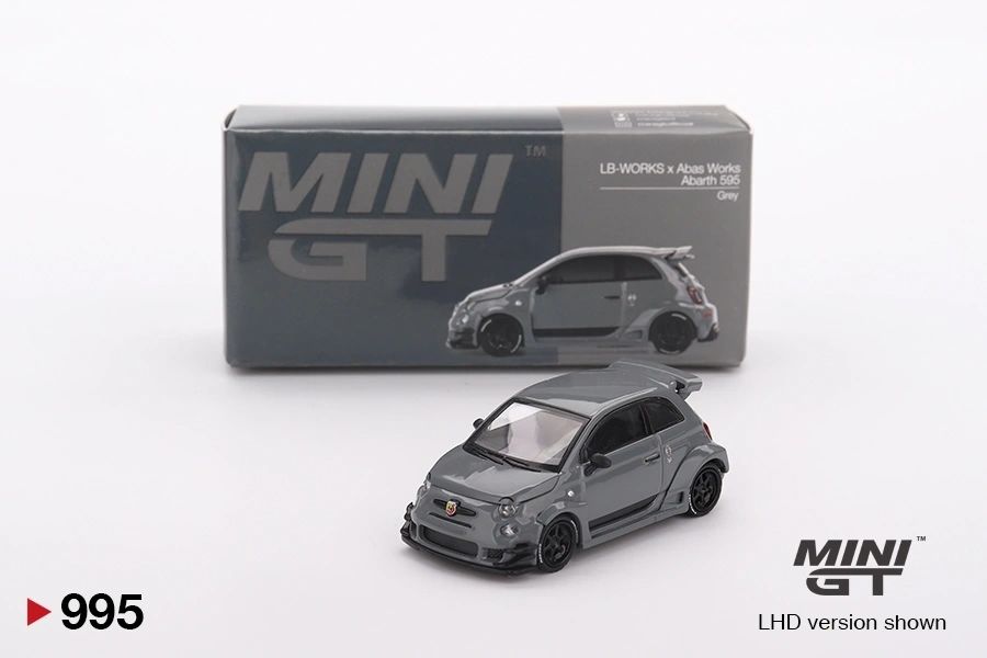 MINI GT 1/64 - FIAT 595 Abarth LB Works Abas Works 2024 Grey