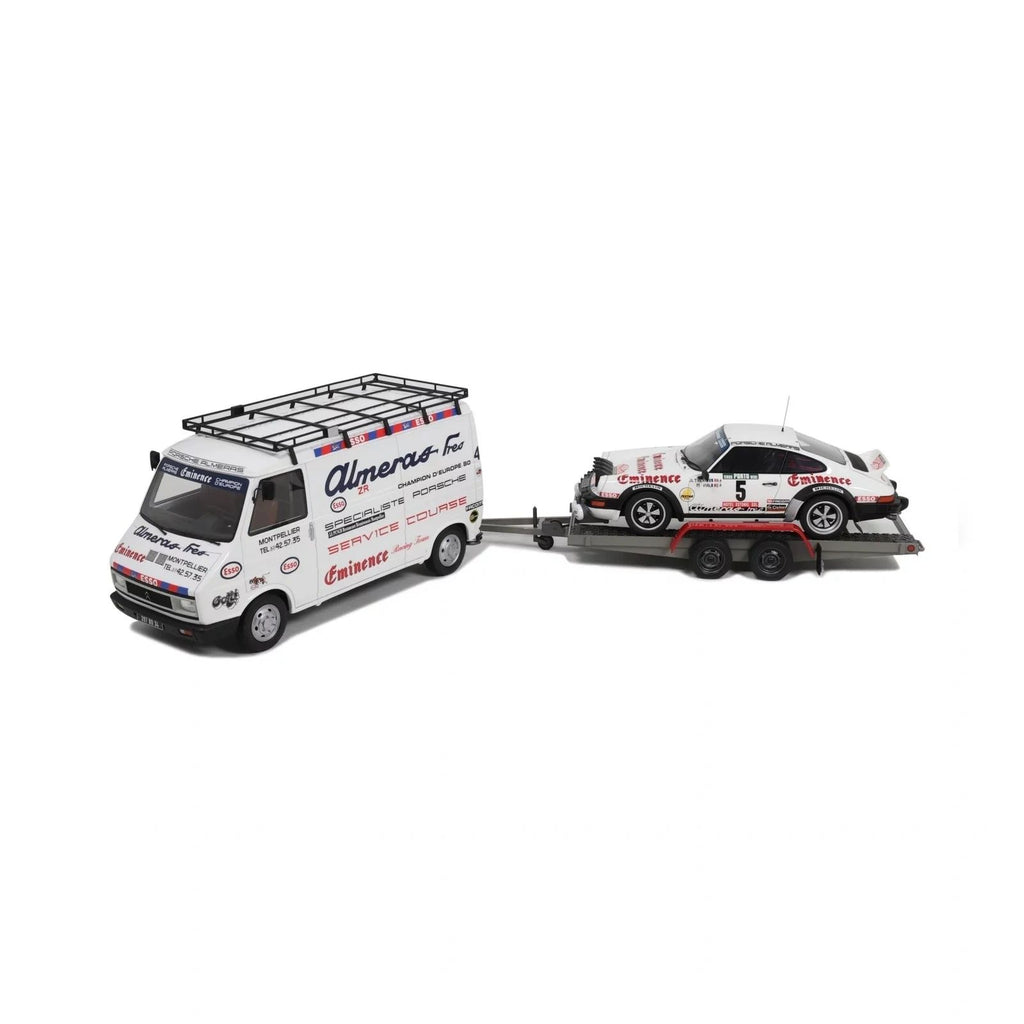 OTTOMOBILE 1:18 - Set Assistance Porsche 911 SC Gr.4 + Citroen C35 Almeras Rallye de Portugal 1981
