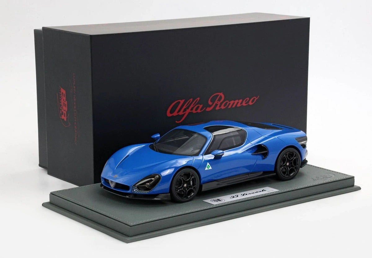 BBR 1:18 - Alfa Romeo 33 Stradale 2023 Blu Reale