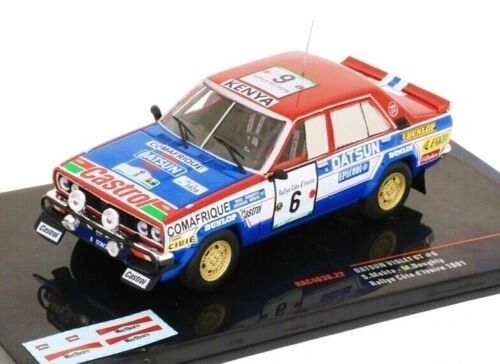 IXO 1:43 RAC403B - Datsun Violet GT Rally Cote d'Ivoire 1981 Mehta-Doughty
