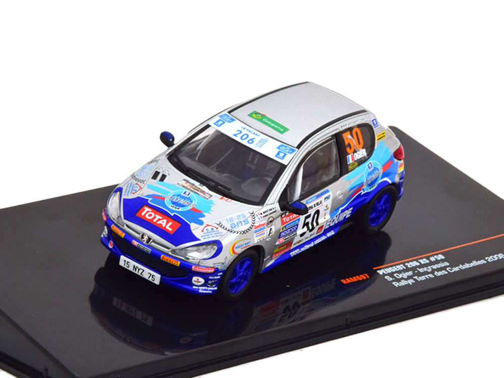 IXO 1:43 RAM697 - PEUGEOT 206 XS #50 S. Ogier-J. Ingrassia - Rallye Terre de Cardabelles 2006