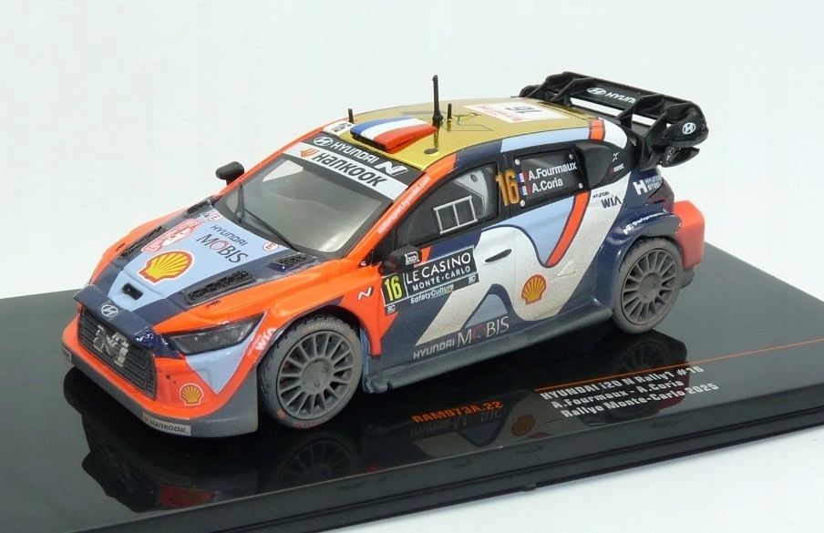 IXO 1:43 - Hyundai i20N R1 #16 Rally Montecarlo 2025 Fourmaux *dirt*