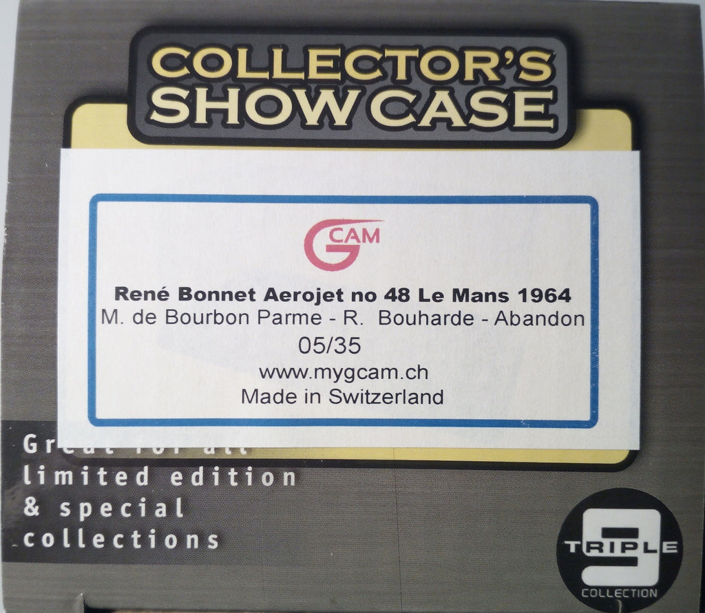 GCAM 1:43 - Renè & Bonnet Aerojet Le Mans '64 #48 Handmade factory built from resin kit