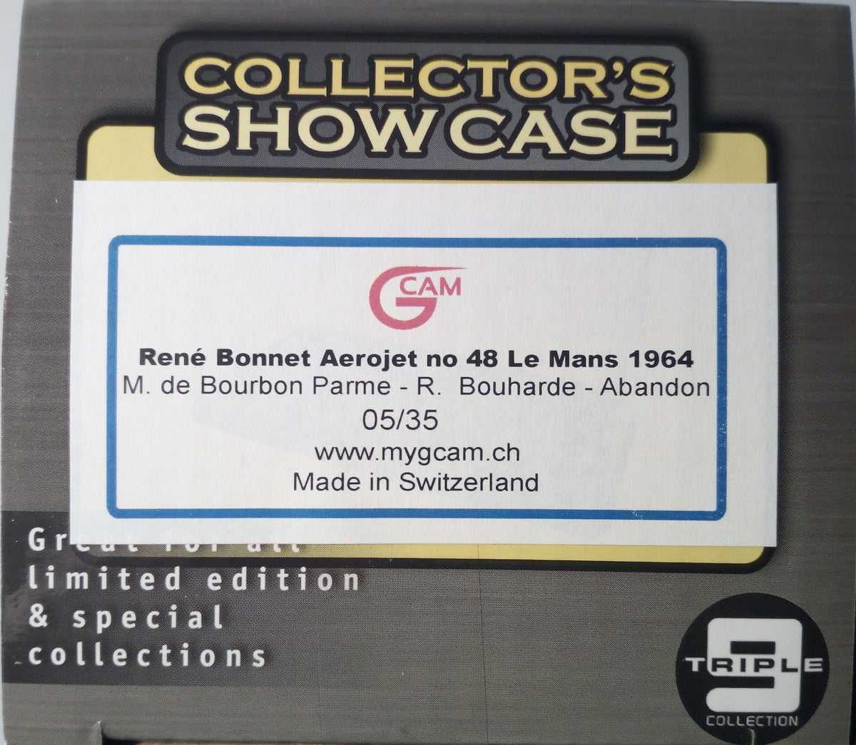 GCAM 1:43 - Renè & Bonnet Aerojet Le Mans '64 #48 Handmade factory built from resin kit