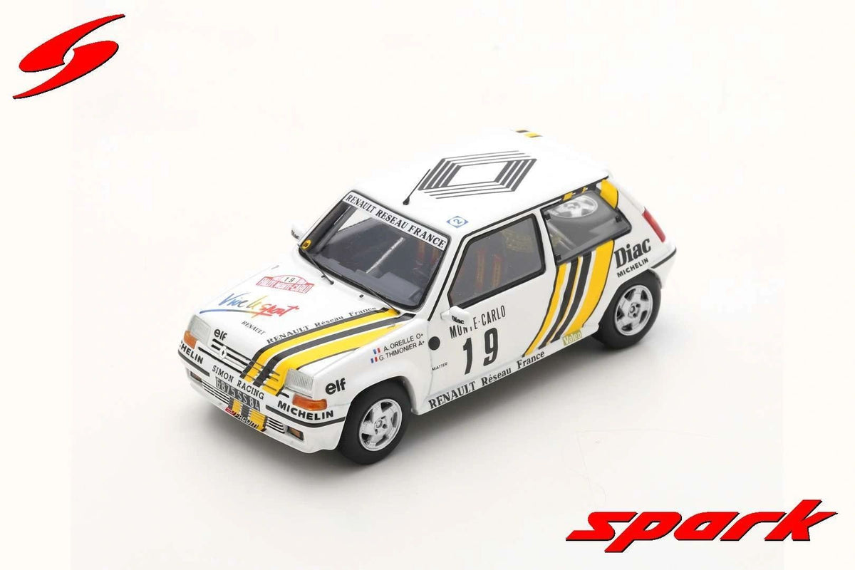 SPARK 1:43 - S5565 - RENAULT 5 GT TURBO NO.19 MONTE CARLO RALLY 1989 ALAIN OREILLE - GILLES THIMONIER