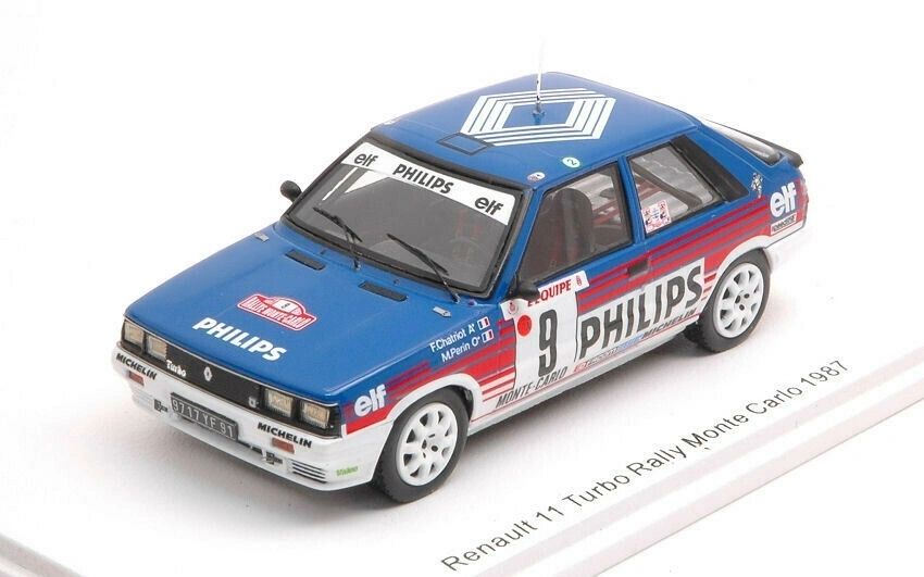 SPARK 1:43 - RENAULT 11 TURBO N.9 RALLY MONTE CARLO 1987 CHATRIOT-PERIN S5569