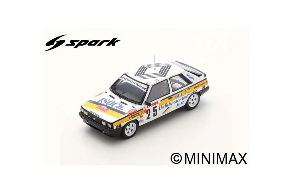 SPARK 1:43 - RENAULT 11 TURBO N.25 RALLY MONTE CARLO 1986 Oreille-Oreille S5570