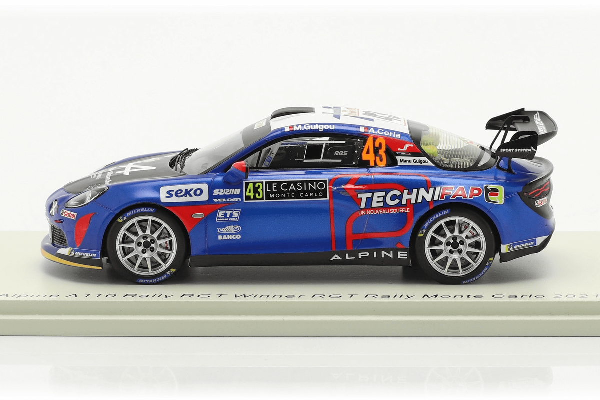 SPARK 1:43 - Alpine A110 RGT Rallye Montecarlo 2021 Guigou S6578