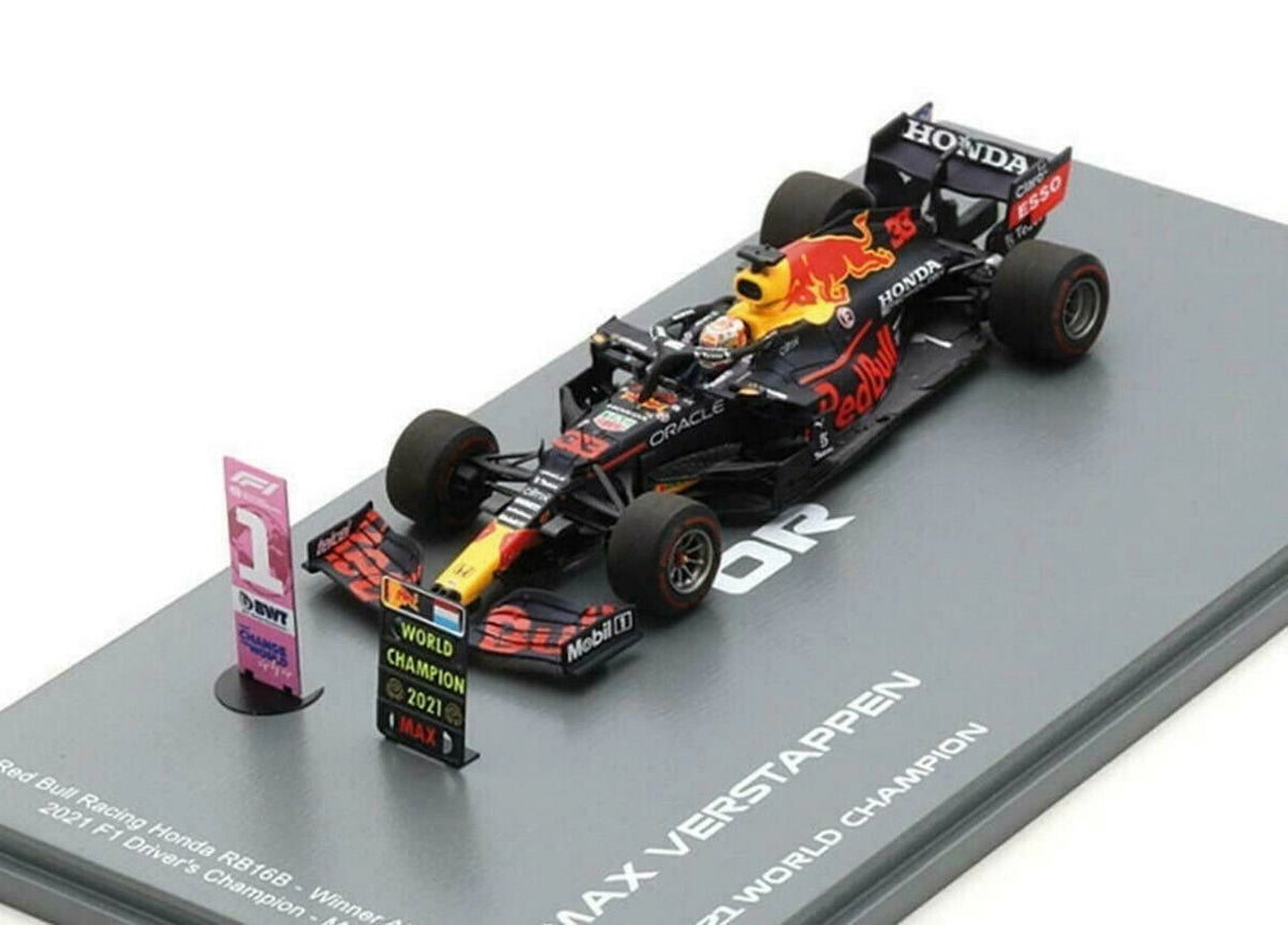 SPARK 1:43 - RED BULL - F1 RB16B HONDA RA620H TEAM ASTON MARTIN N 33 WINNER ABU DHABI GP MAX VERSTAPPEN 2021 WORLD CHAMPION