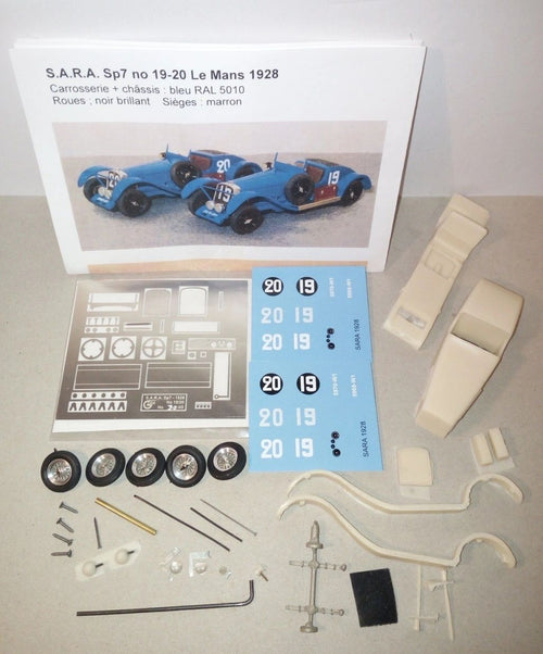 GCAM 1:43 - SARA SP7 Le Mans '28 #19-20 Resin kit