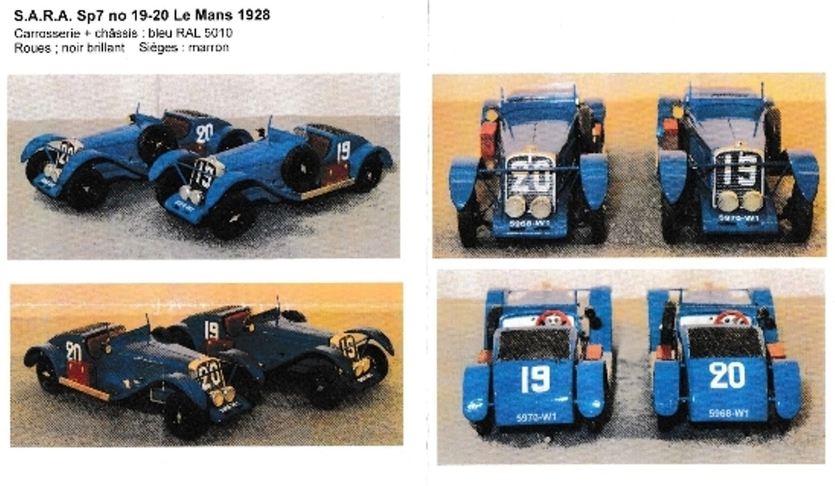 GCAM 1:43 - SARA SP7 Le Mans '28 #19-20 Resin kit
