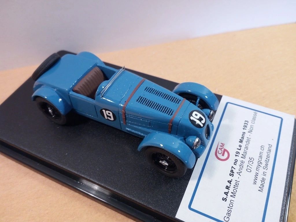GCAM 1:43 - SARA SP7 Le Mans '33 #19 Factory Hand built kit